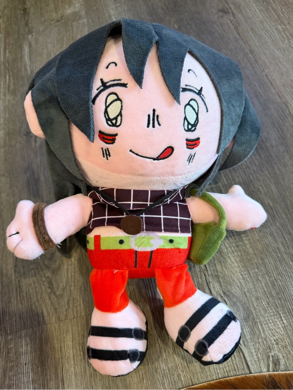 Plush Character Toy - Pink & Gray Soft Doll